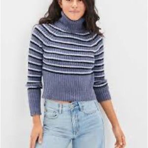 American eagle waist length stripe sweater